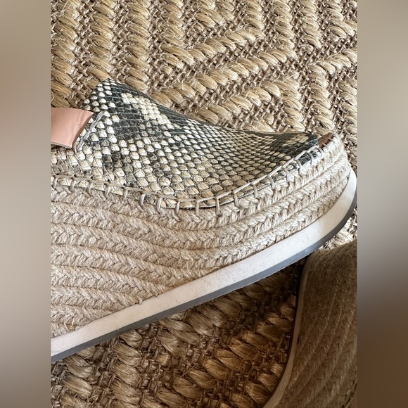 New Dolce Vita Snakeskin Wedges Platform Sandals Leather Espadrille Nordstrom - Picture 5 of 6